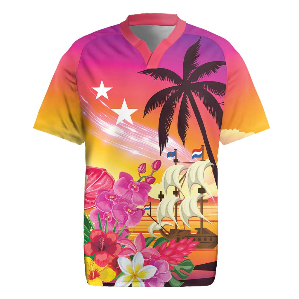 Curacao Football Custom Rugby Jersey Come On La Familia Azul