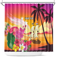 Curacao Football Custom Shower Curtain Come On La Familia Azul