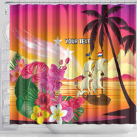 Curacao Football Custom Shower Curtain Come On La Familia Azul