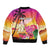 Curacao Football Custom Sleeve Zip Bomber Jacket Come On La Familia Azul