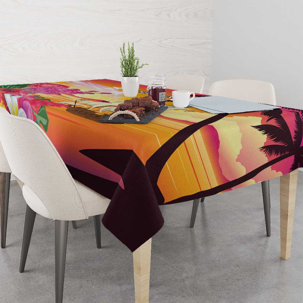 Curacao Football Custom Tablecloth Come On La Familia Azul