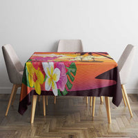 Curacao Football Custom Tablecloth Come On La Familia Azul