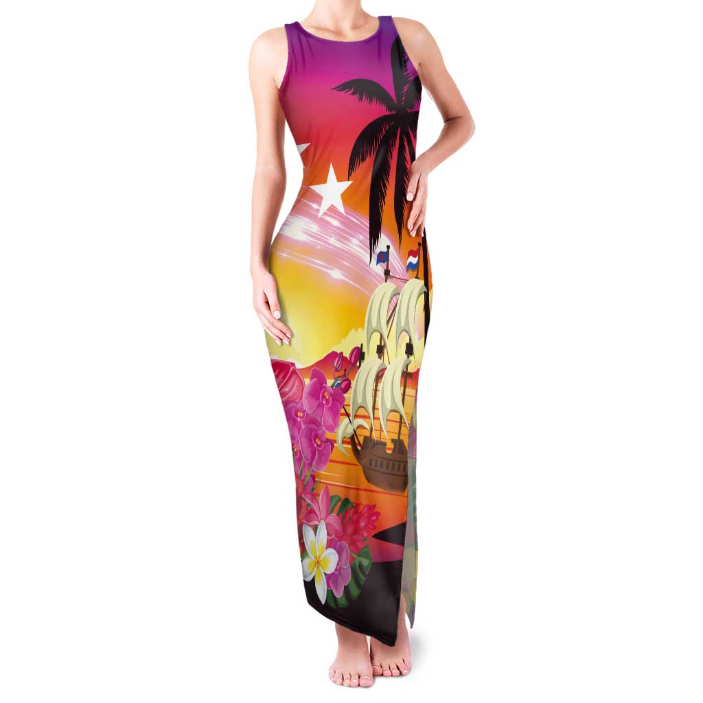 Curacao Football Custom Tank Maxi Dress Come On La Familia Azul