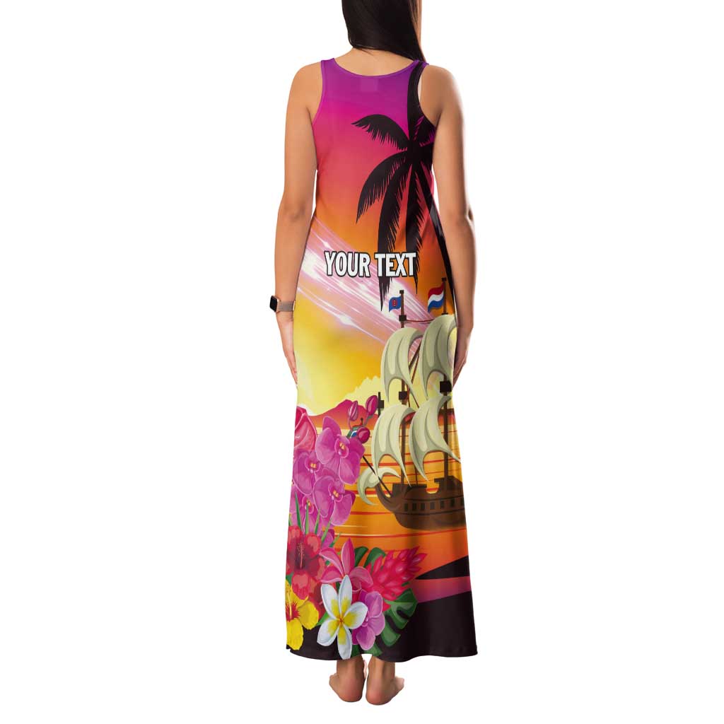 Curacao Football Custom Tank Maxi Dress Come On La Familia Azul