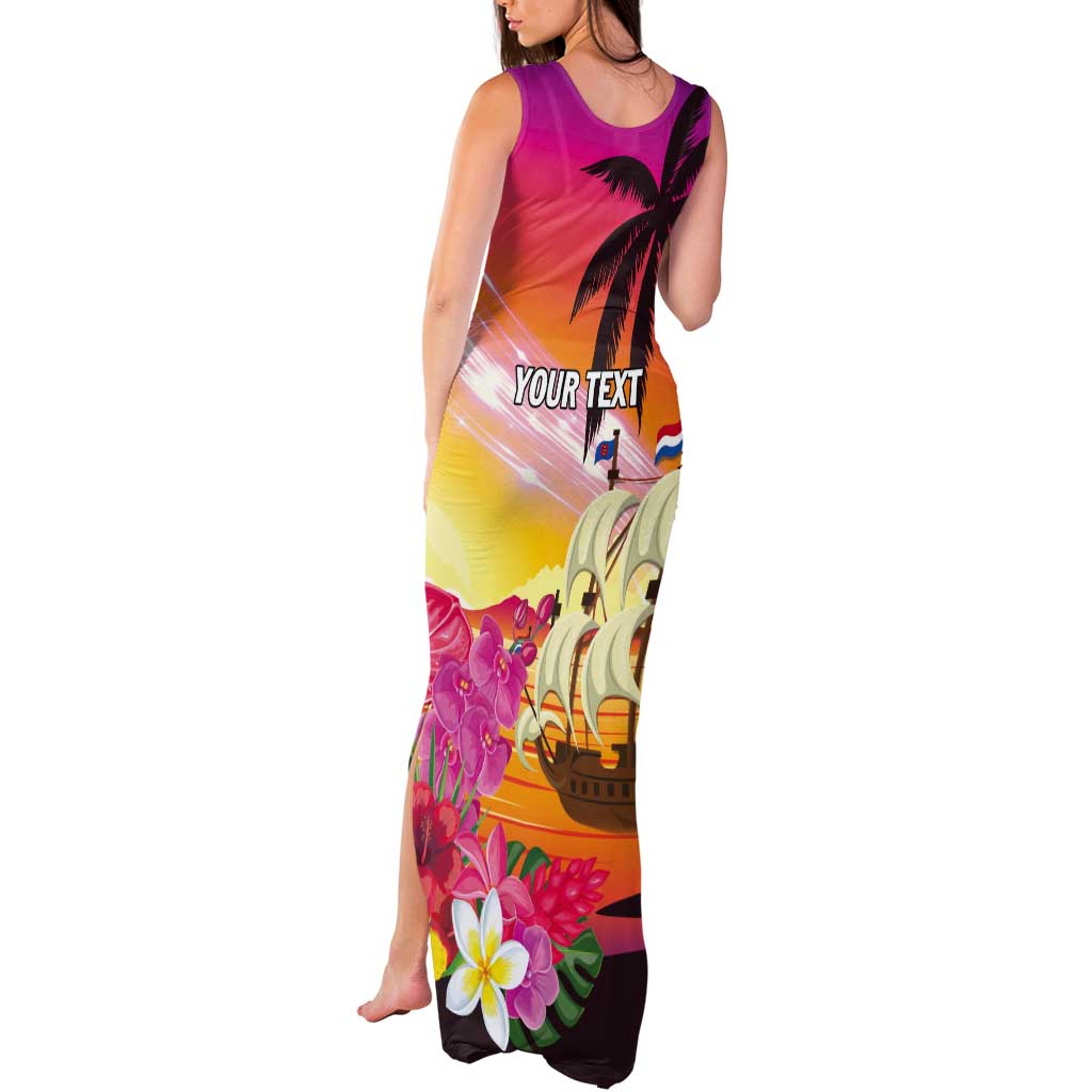 Curacao Football Custom Tank Maxi Dress Come On La Familia Azul