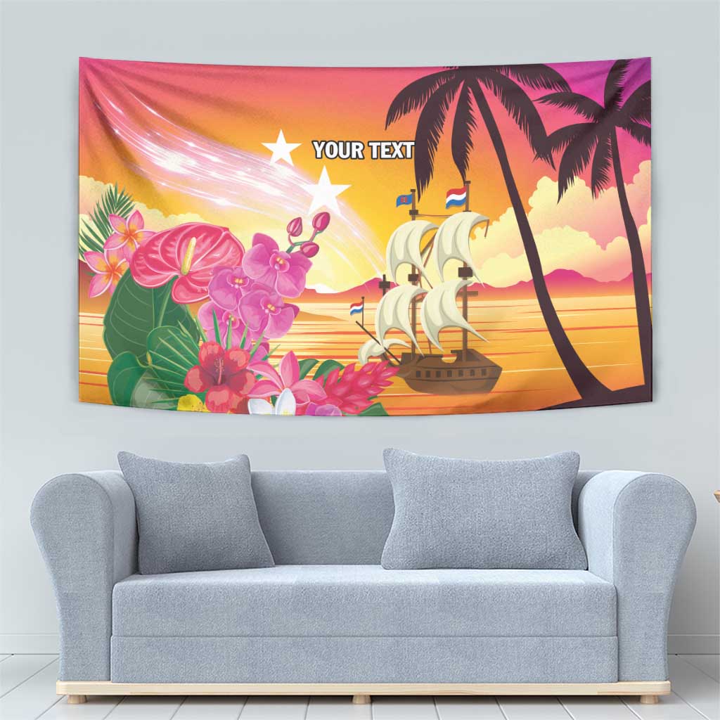 Curacao Football Custom Tapestry Come On La Familia Azul