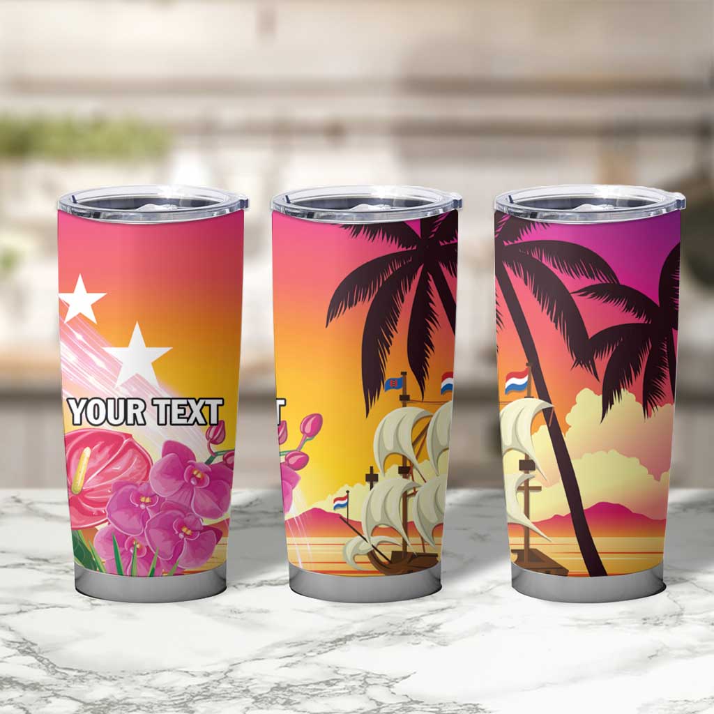 Curacao Football Custom Tumbler Cup Come On La Familia Azul