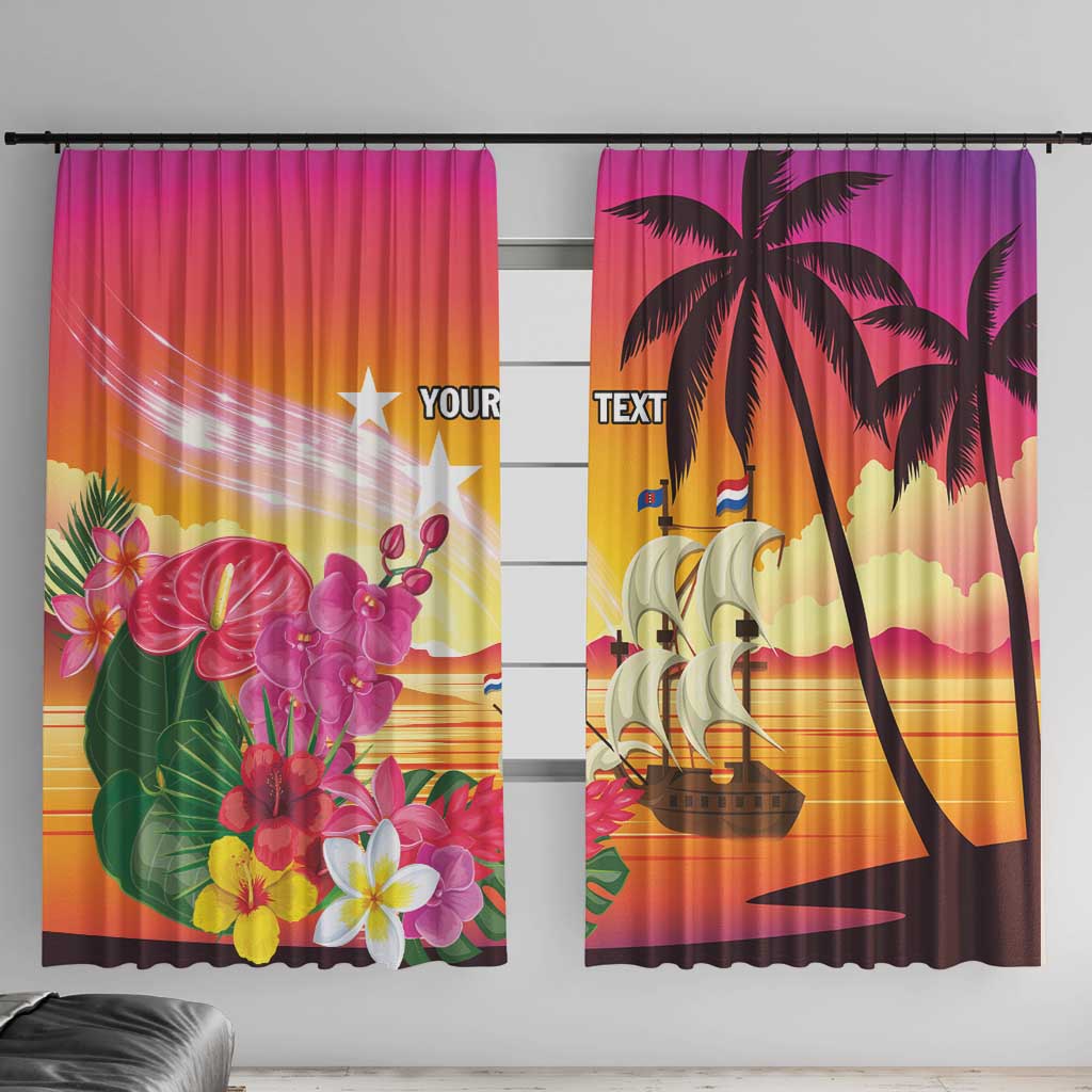 Curacao Football Custom Window Curtain Come On La Familia Azul