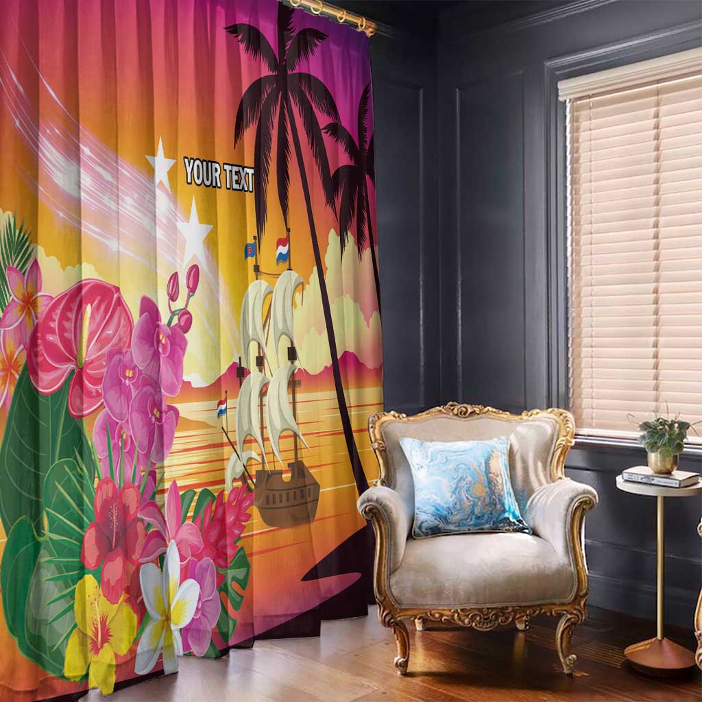 Curacao Football Custom Window Curtain Come On La Familia Azul