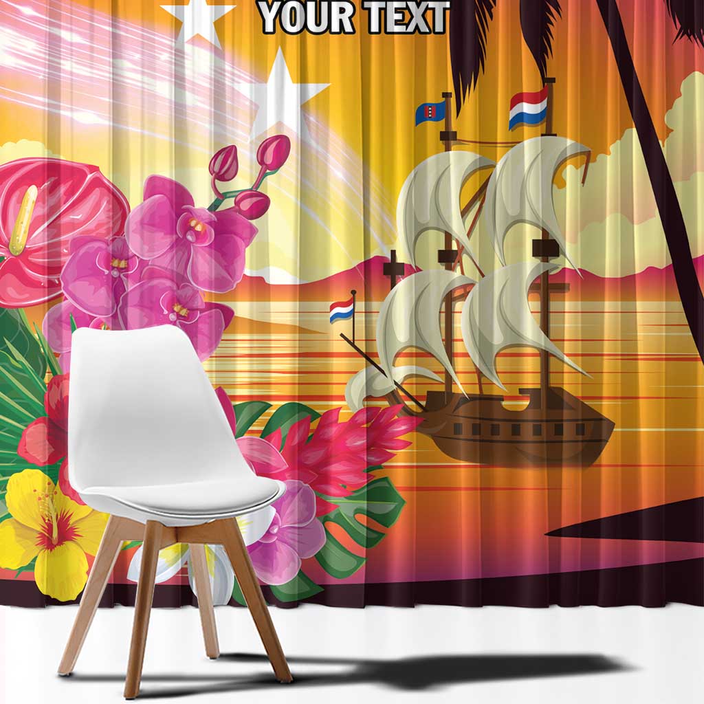 Curacao Football Custom Window Curtain Come On La Familia Azul