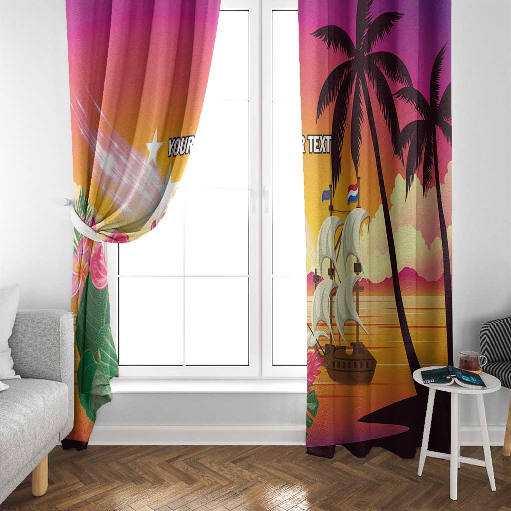 Curacao Football Custom Window Curtain Come On La Familia Azul