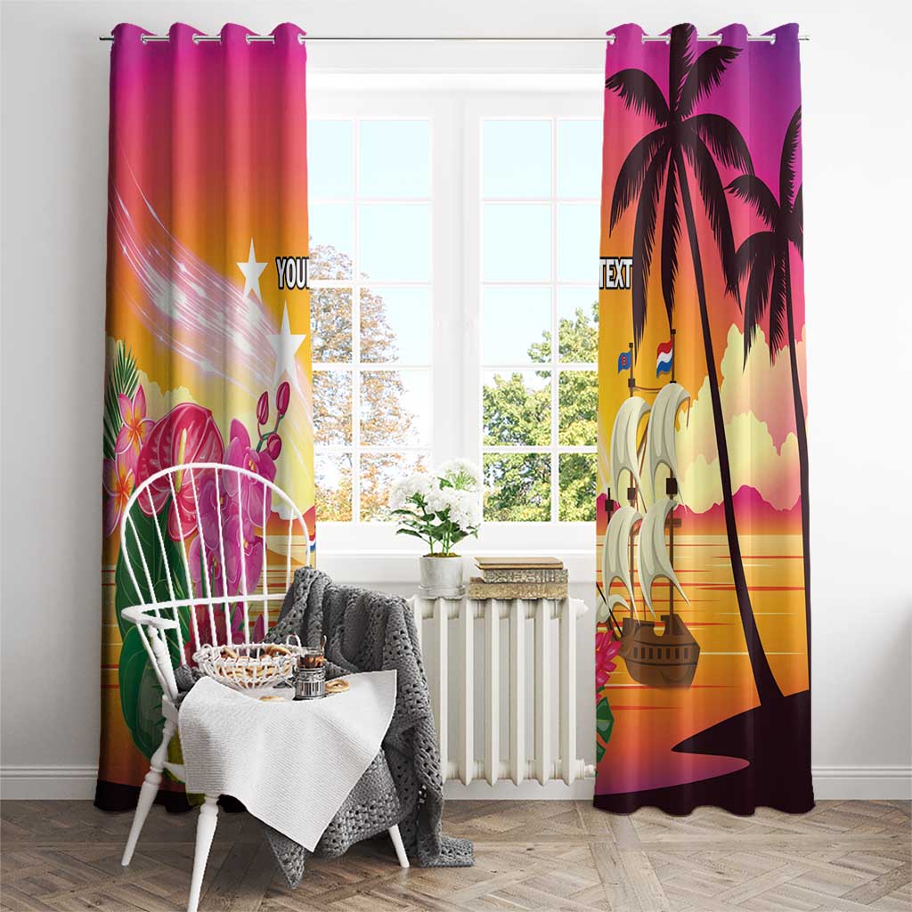 Curacao Football Custom Window Curtain Come On La Familia Azul