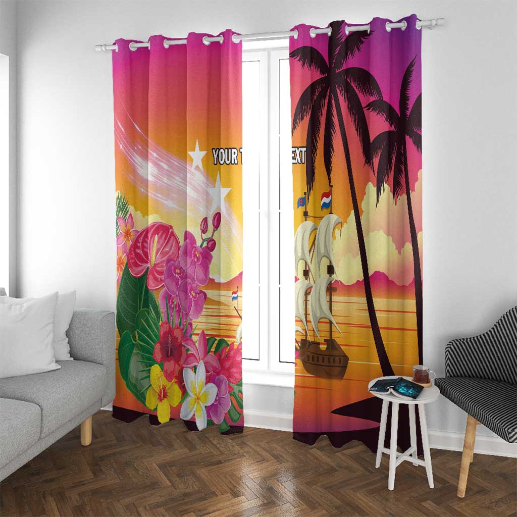 Curacao Football Custom Window Curtain Come On La Familia Azul