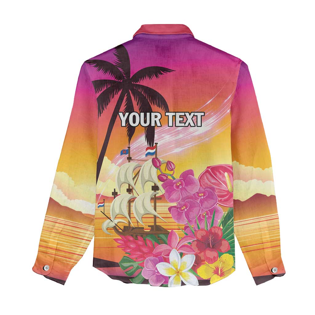 Curacao Football Custom Women Casual Shirt Come On La Familia Azul