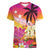 Curacao Football Custom Women V-Neck T-Shirt Come On La Familia Azul