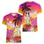 Curacao Football Custom Women V-Neck T-Shirt Come On La Familia Azul