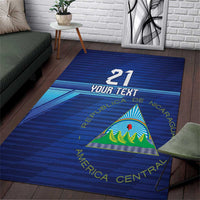 Nicaragua Football Custom Area Rug Come On Los Pinoleros