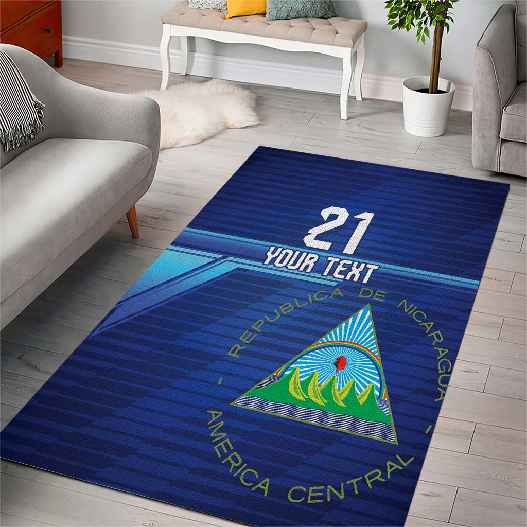 Nicaragua Football Custom Area Rug Come On Los Pinoleros