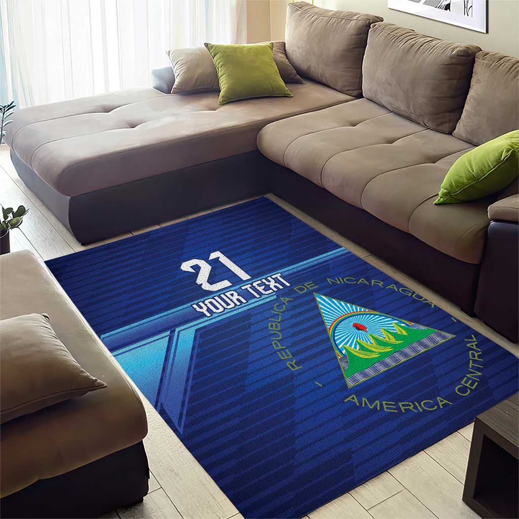 Nicaragua Football Custom Area Rug Come On Los Pinoleros