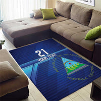 Nicaragua Football Custom Area Rug Come On Los Pinoleros