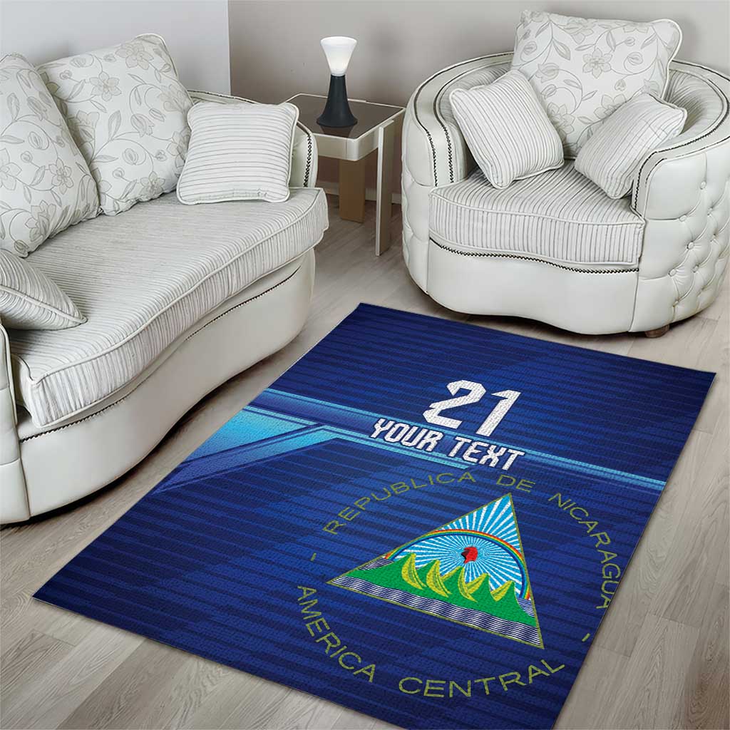 Nicaragua Football Custom Area Rug Come On Los Pinoleros