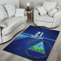 Nicaragua Football Custom Area Rug Come On Los Pinoleros