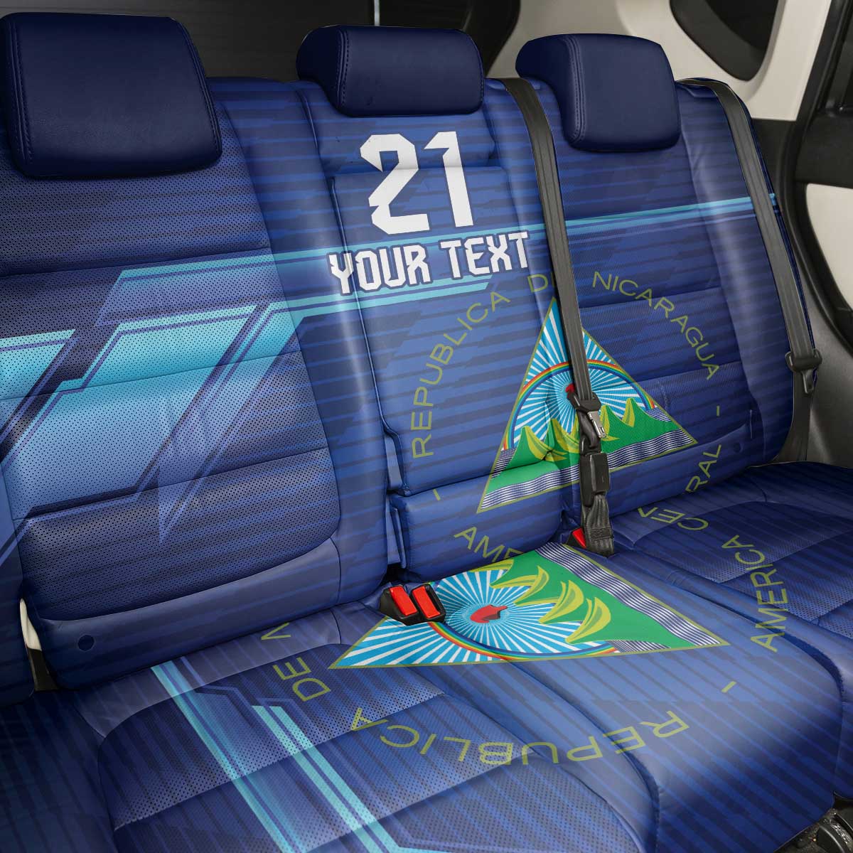 Nicaragua Football Custom Back Car Seat Cover Come On Los Pinoleros