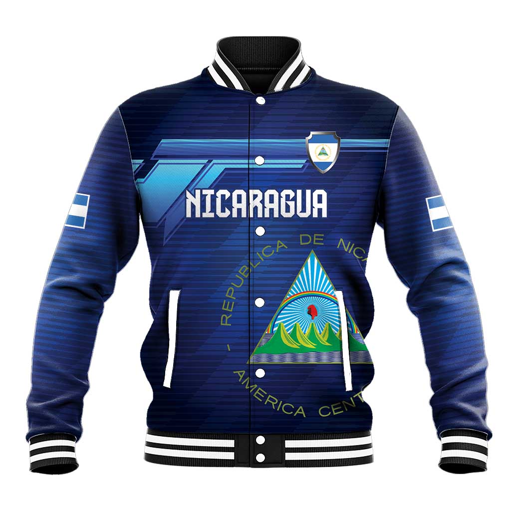 Nicaragua Football Custom Baseball Jacket Come On Los Pinoleros