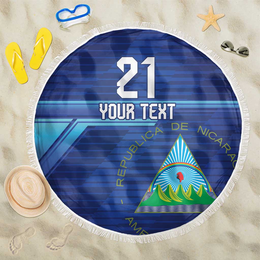 Nicaragua Football Custom Beach Blanket Come On Los Pinoleros