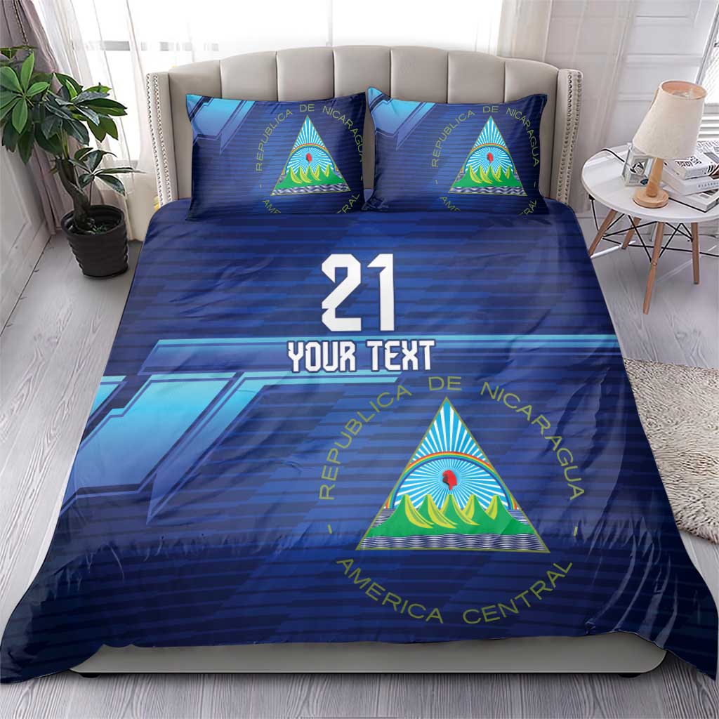Nicaragua Football Custom Bedding Set Come On Los Pinoleros