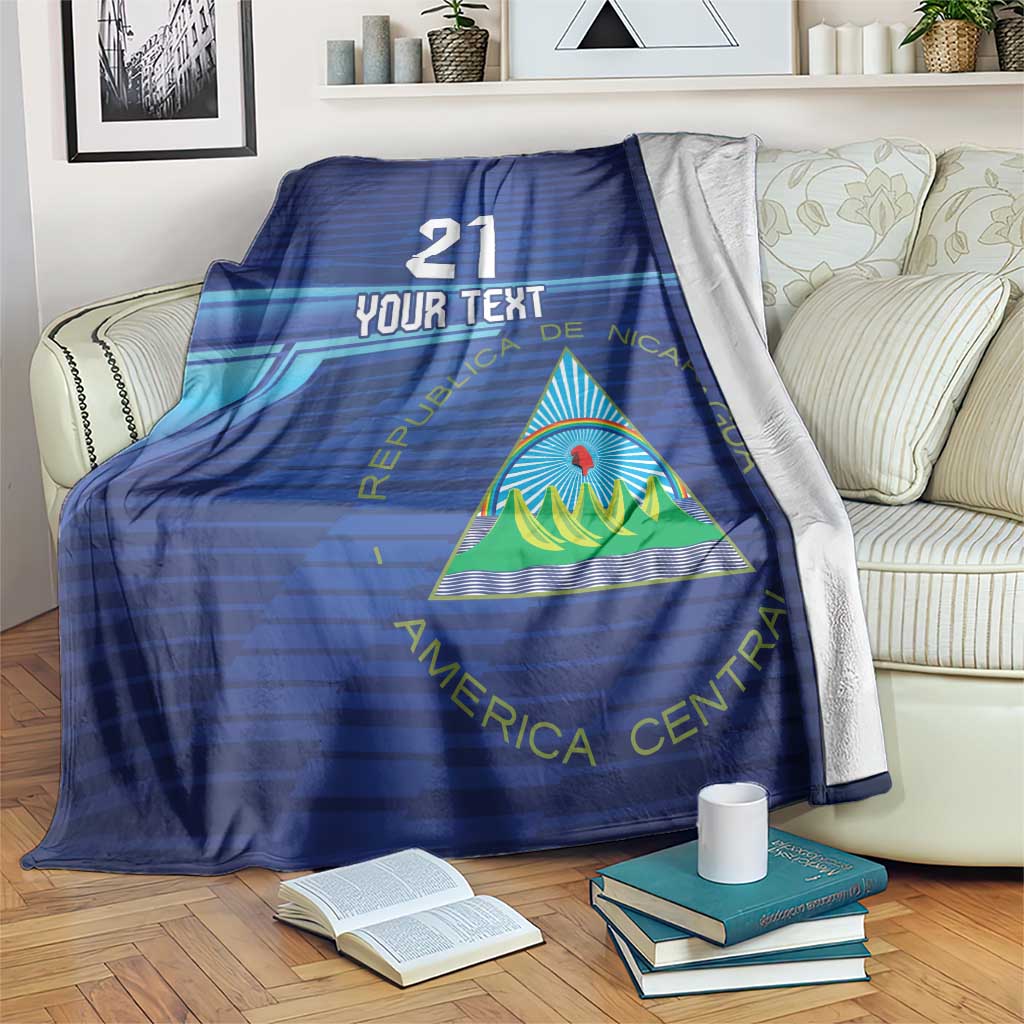Nicaragua Football Custom Blanket Come On Los Pinoleros