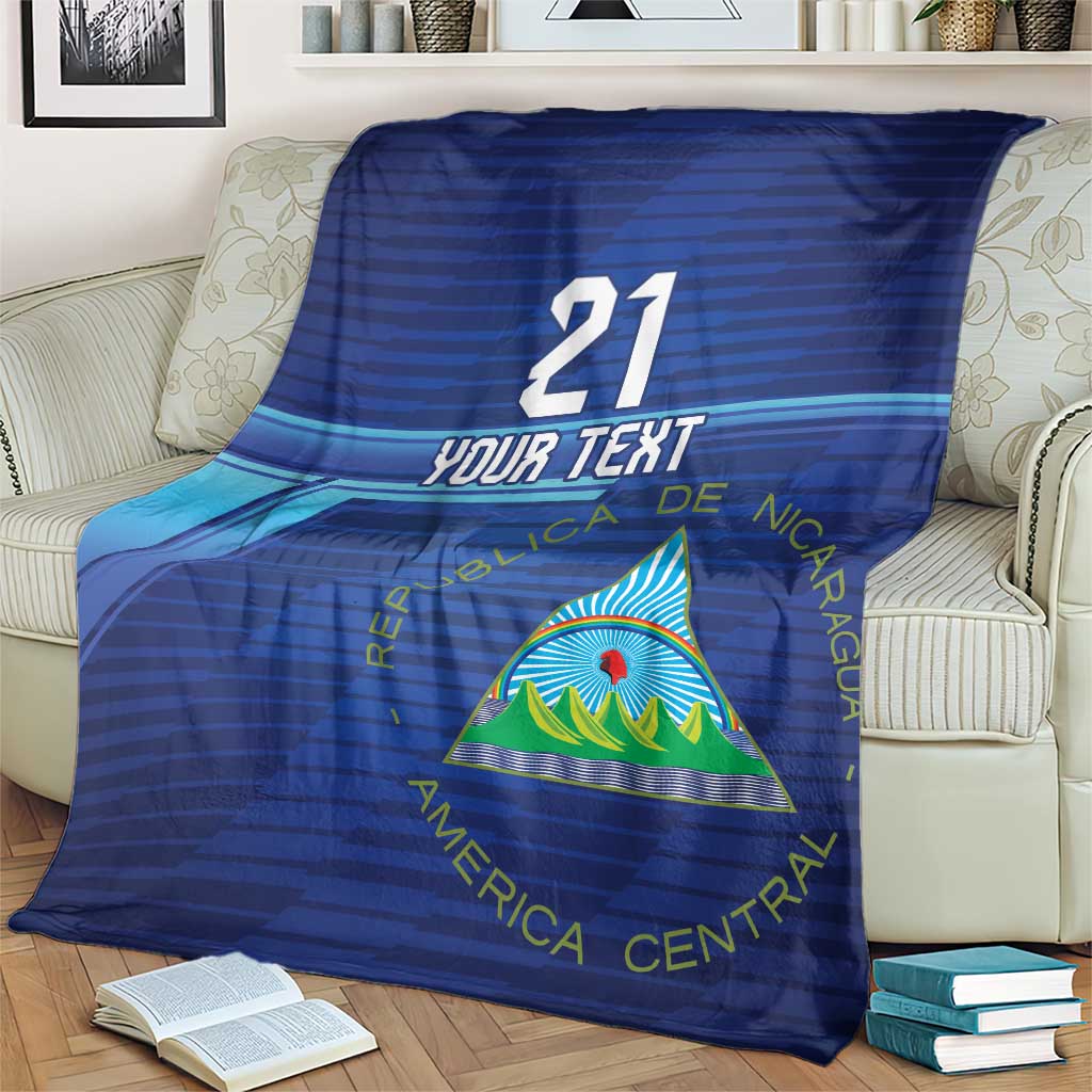 Nicaragua Football Custom Blanket Come On Los Pinoleros