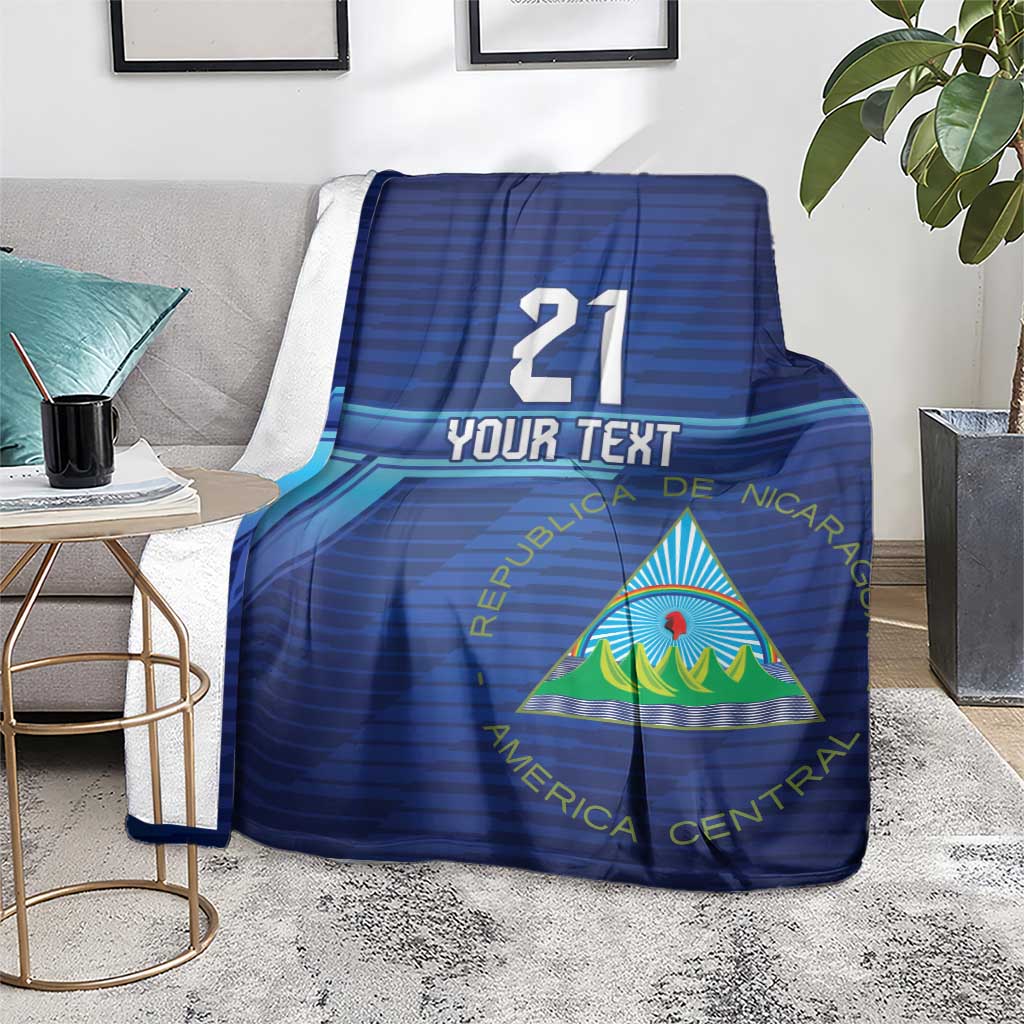 Nicaragua Football Custom Blanket Come On Los Pinoleros