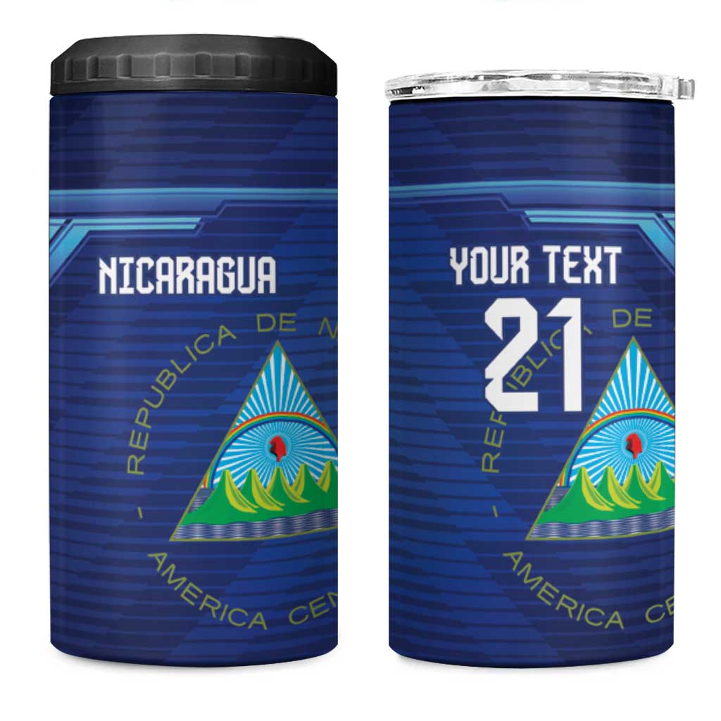 Nicaragua Football Custom 4 in 1 Can Cooler Tumbler Come On Los Pinoleros
