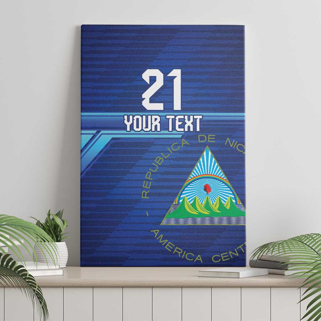 Nicaragua Football Custom Canvas Wall Art Come On Los Pinoleros