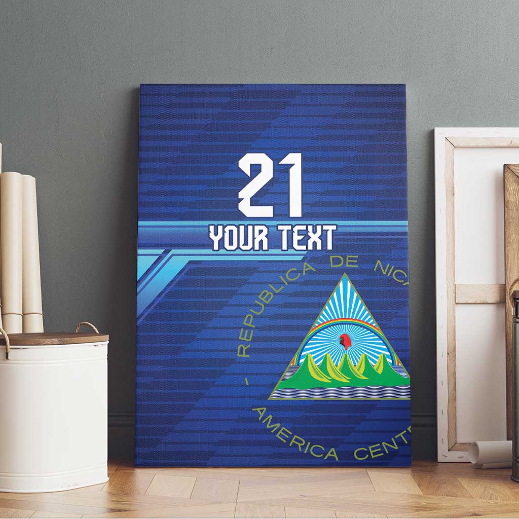 Nicaragua Football Custom Canvas Wall Art Come On Los Pinoleros