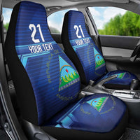 Nicaragua Football Custom Car Seat Cover Come On Los Pinoleros