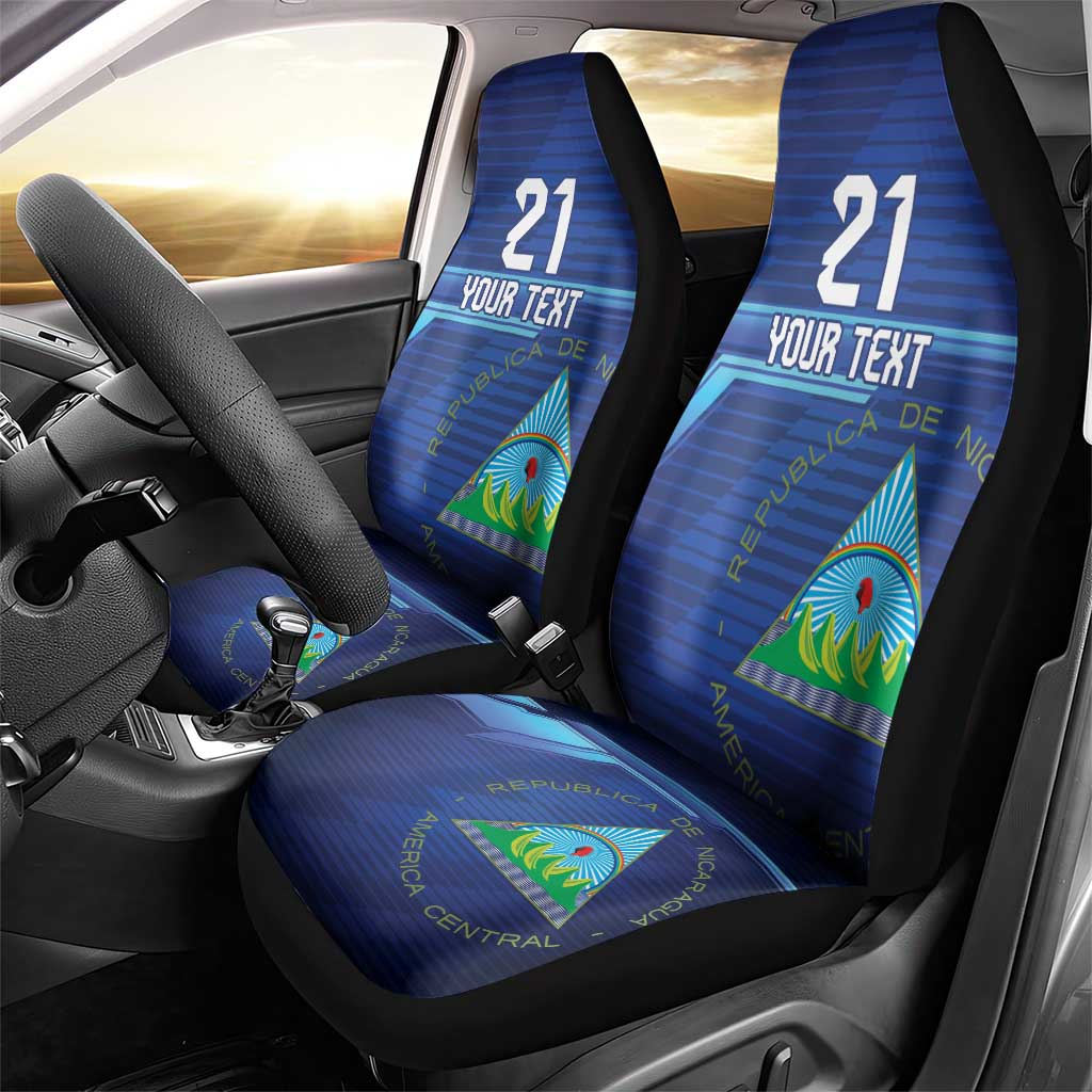 Nicaragua Football Custom Car Seat Cover Come On Los Pinoleros