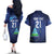 Nicaragua Football Custom Couples Matching Off The Shoulder Long Sleeve Dress and Hawaiian Shirt Come On Los Pinoleros