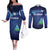 Nicaragua Football Custom Couples Matching Off The Shoulder Long Sleeve Dress and Long Sleeve Button Shirt Come On Los Pinoleros