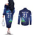 Nicaragua Football Custom Couples Matching Off The Shoulder Long Sleeve Dress and Long Sleeve Button Shirt Come On Los Pinoleros