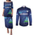 Nicaragua Football Custom Couples Matching Puletasi and Long Sleeve Button Shirt Come On Los Pinoleros