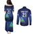 Nicaragua Football Custom Couples Matching Puletasi and Long Sleeve Button Shirt Come On Los Pinoleros