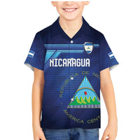 Nicaragua Football Custom Family Matching Mermaid Dress and Hawaiian Shirt Come On Los Pinoleros