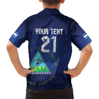 Nicaragua Football Custom Family Matching Puletasi and Hawaiian Shirt Come On Los Pinoleros