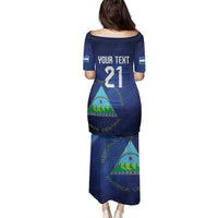 Nicaragua Football Custom Family Matching Puletasi and Hawaiian Shirt Come On Los Pinoleros