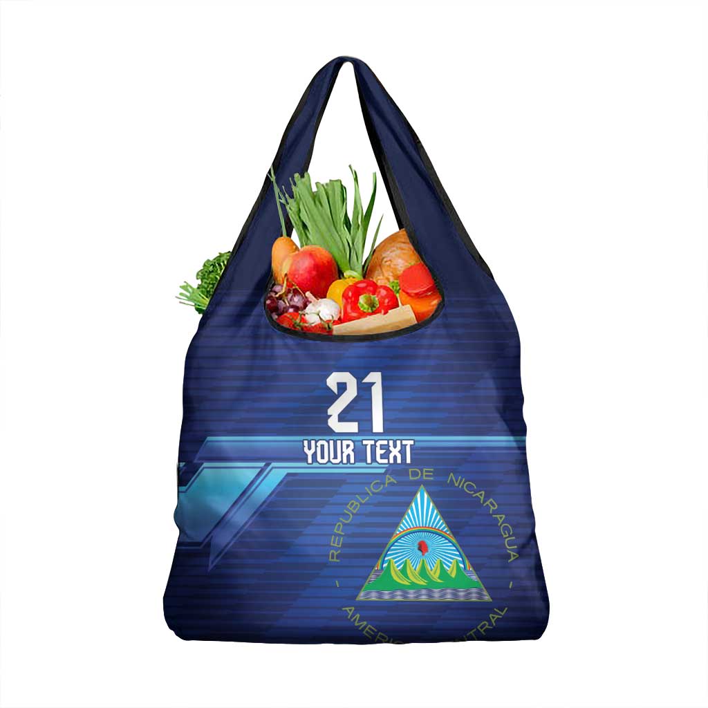 Nicaragua Football Custom Grocery Bag Come On Los Pinoleros