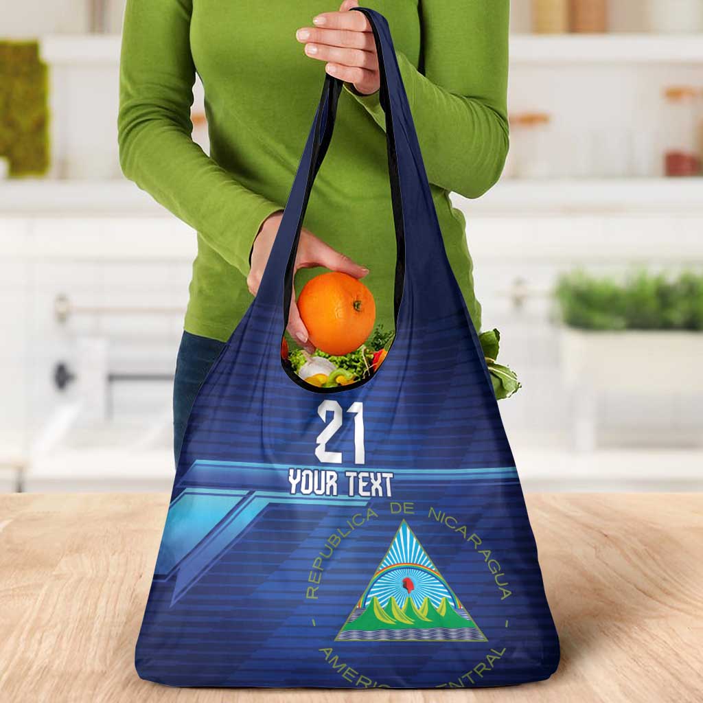 Nicaragua Football Custom Grocery Bag Come On Los Pinoleros