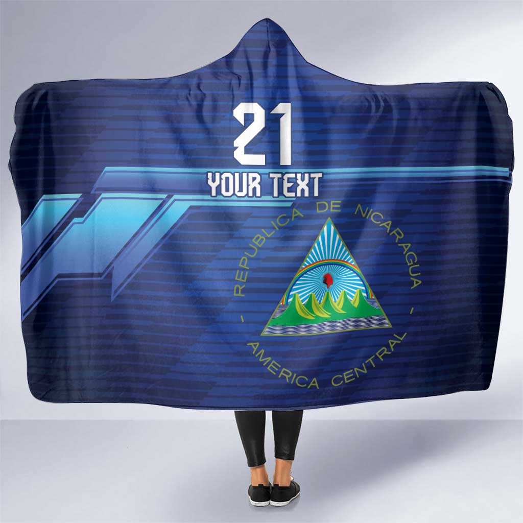 Nicaragua Football Custom Hooded Blanket Come On Los Pinoleros