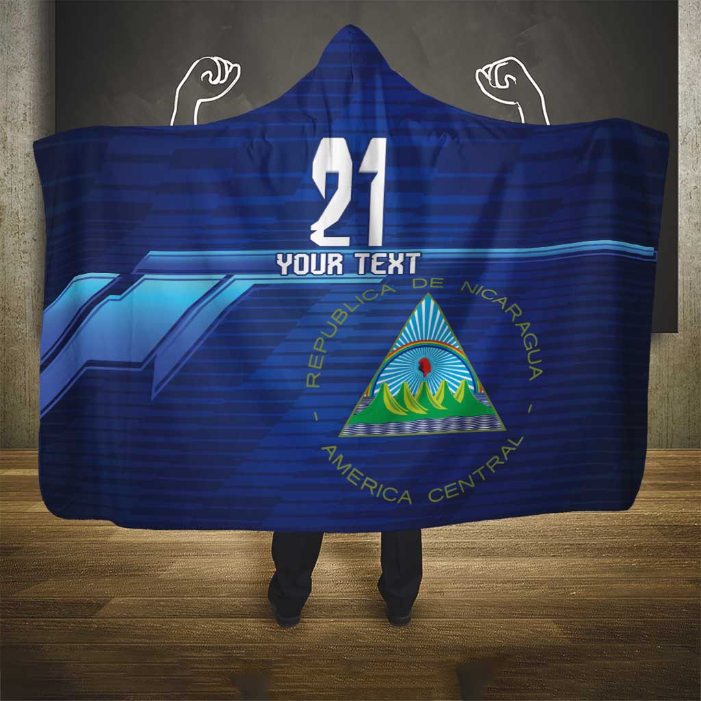 Nicaragua Football Custom Hooded Blanket Come On Los Pinoleros